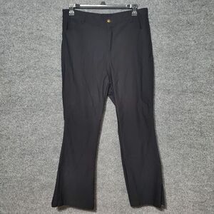 Jogal Bell Bottom Pants 70s Disco Slim Fit Khaki Black Costume Mens XL Halloween